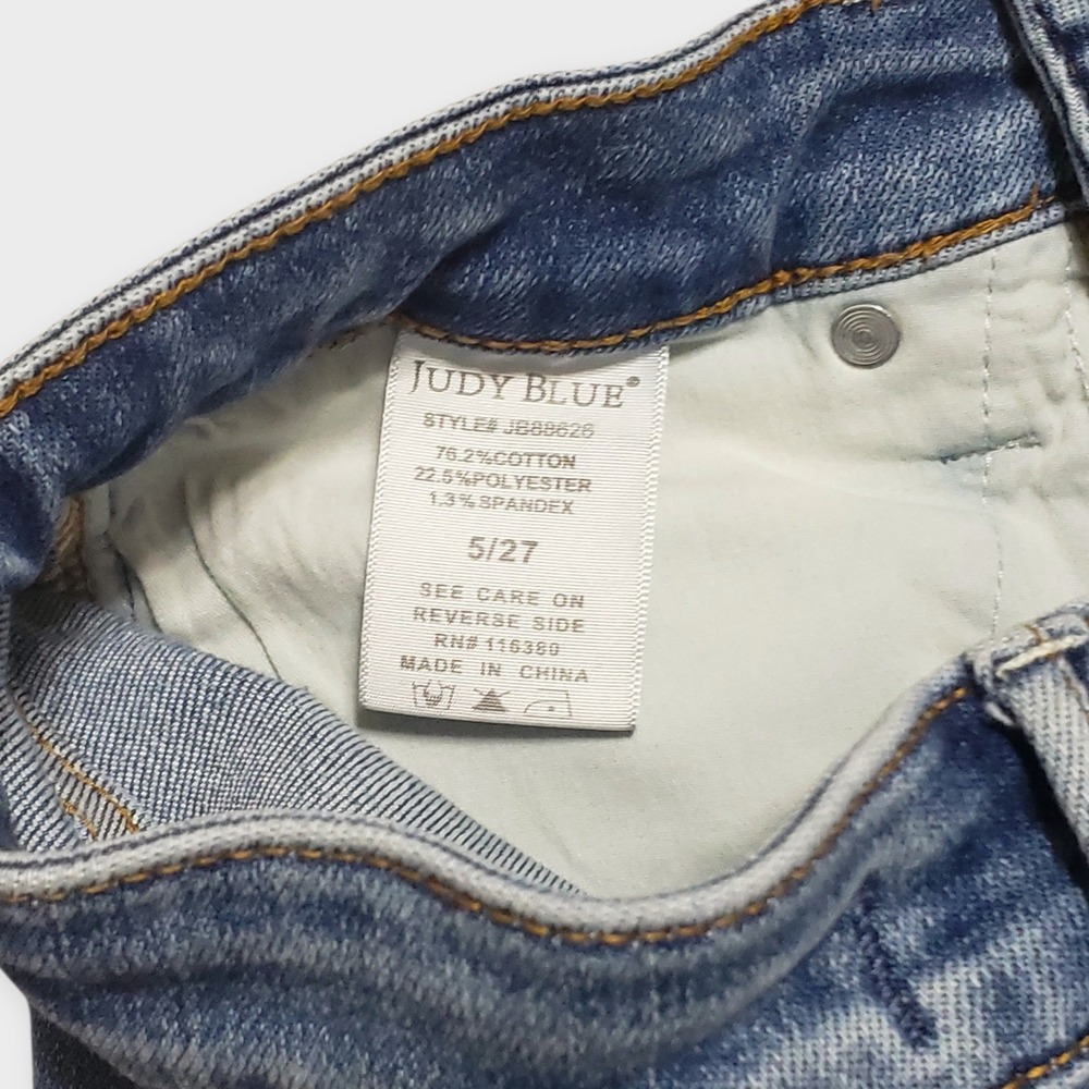 Judy Blue Slim Boot Cut Jeans Medium Wash Released Hem JB88626 Size 5/27 - Picture 7 of 13